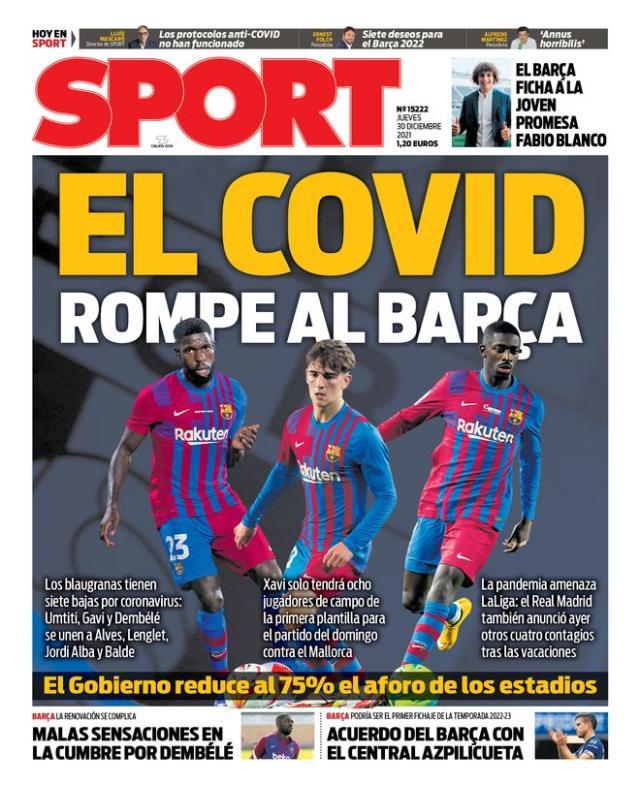 足球比分直播-疫情重击西甲，巴萨快凑不齐人出场了